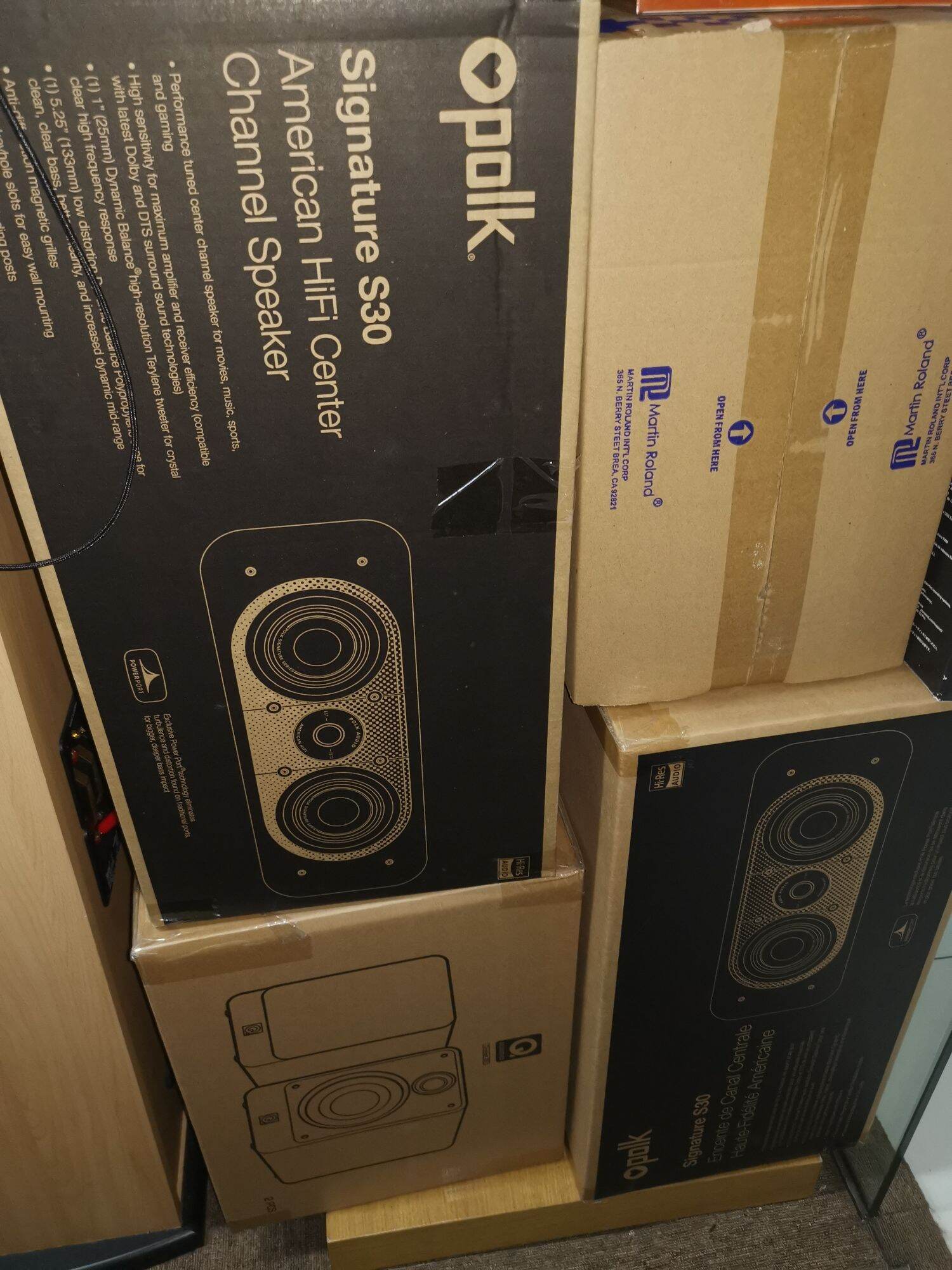 polk audio s30 centre speaker walnut 1 year warranty