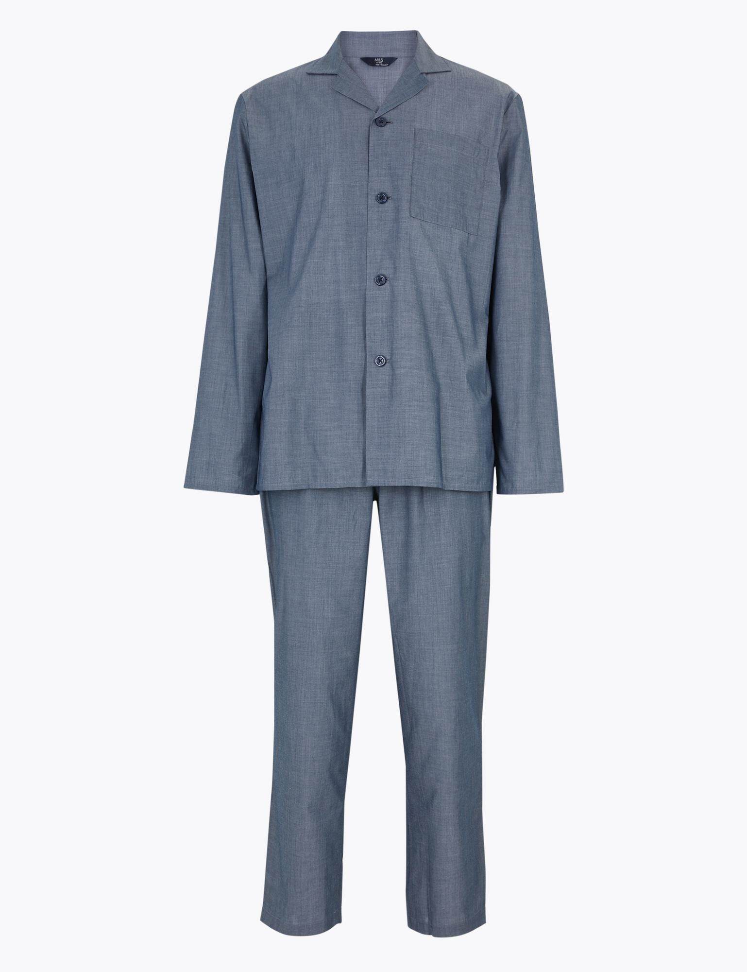 M&S Cotton Chambray Pyjama Set