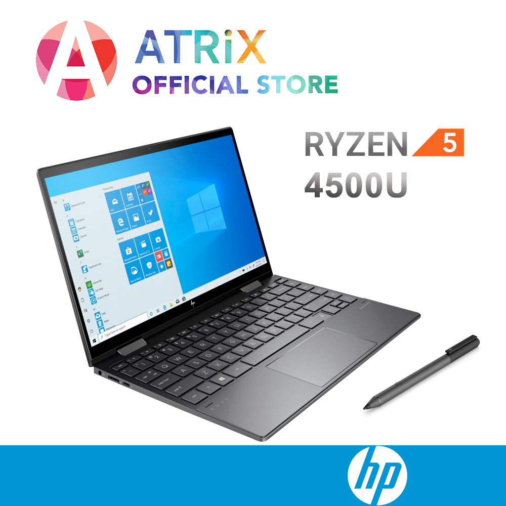 【Same Day Delivery】2020 HP ENVY x360 Convert 13-ay0008AU | 13.3 FHD Touch 100% sRGB | Ryzen5 4500U | 8GB RAM | 512GB PCIe SSD | Radeon Graphics | 1.31Kg | 2Years HP Warranty