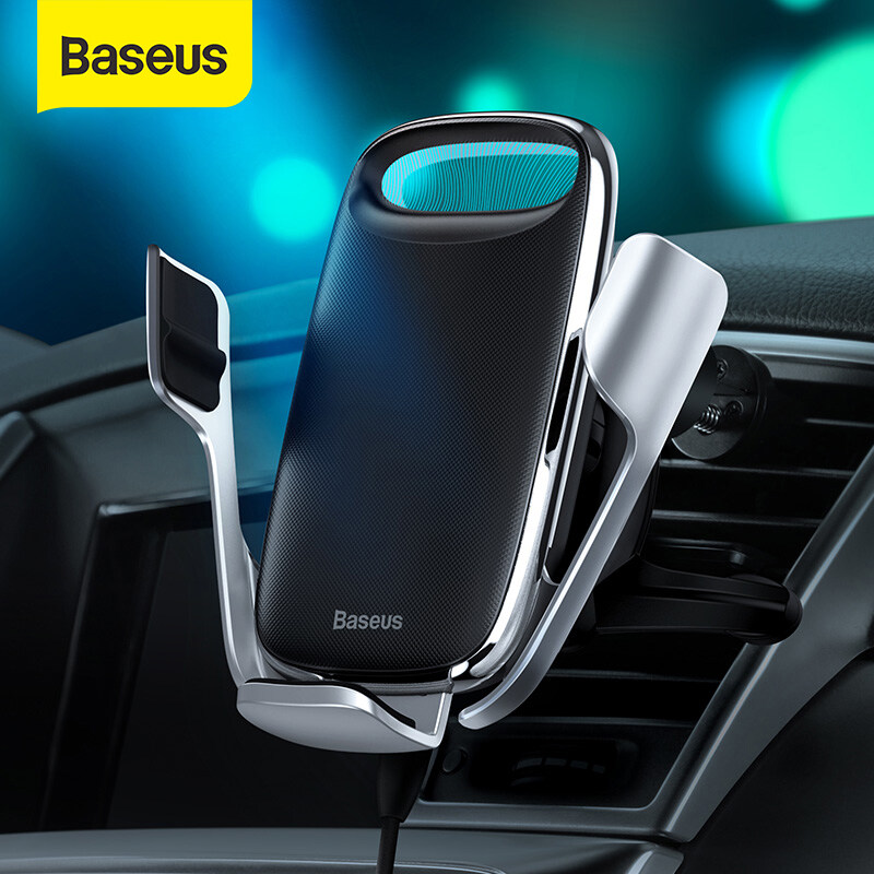 Baseus 15W Qi Wireless Car Charger Phone Holder for iPhone Samsung QC 3.0 Wireless Charging Air Vent Mount Mobile Holder Stand