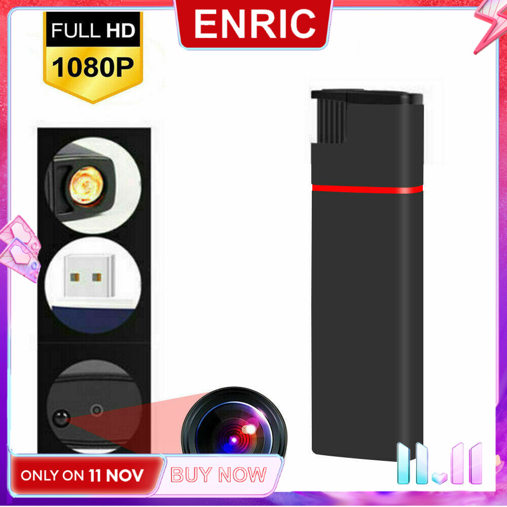 【Ready stock】Mini Camera HD1080P S-py Camera H-idden Mini Security Camera Lighter USB DV DVR Night Vision Camera Mini Camera Portable Recorder