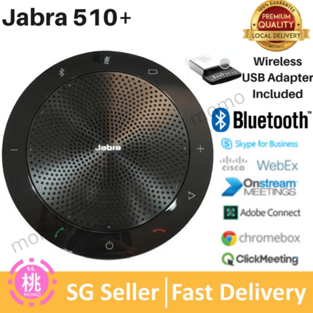 Jabra Speak 510 / 510+ (UC /MS Compatible) Wireless Bluetooth Speaker for Softphone and Mobile Phone ( With Wireless USB Link Adapter option )